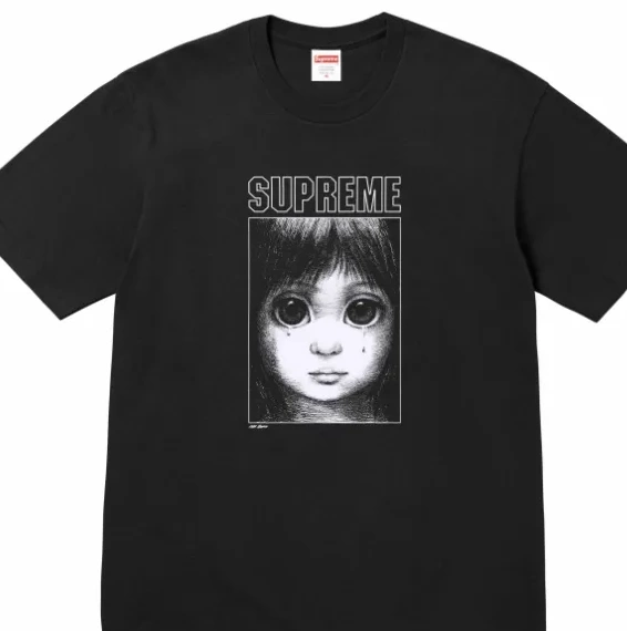 Tee 24SS White Black Keane and S Margaret M Tears Manga Teardrop XL Big L 0713